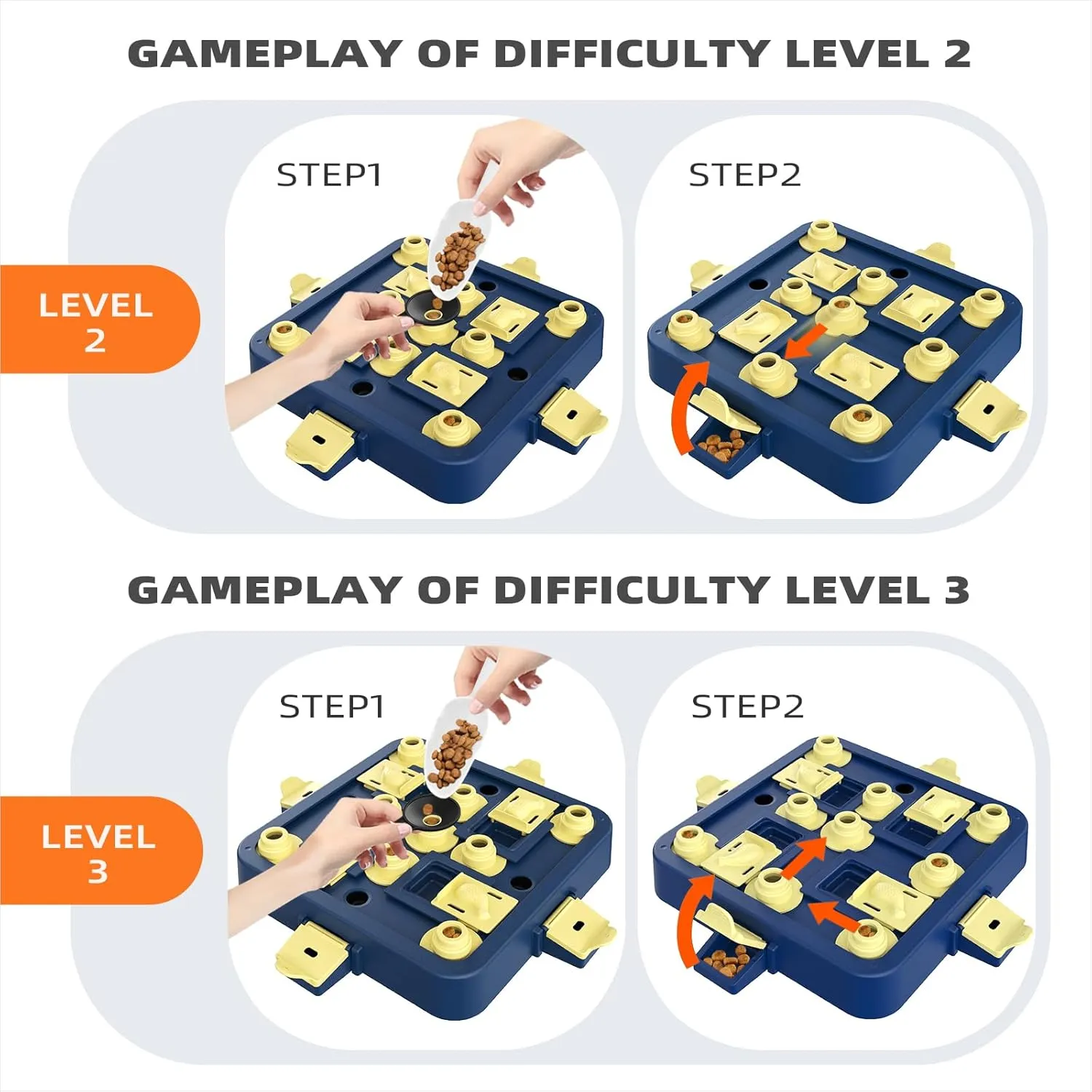 Puppy Interactive Mind Smart Game for Small/Medium/Large Dogs KADTC Dog Chess Puzzle Toy Brain Stimulation Mentally trumpet alienate debut Stimulating Cognitive Busy Food Toys Boredom Buster Level 3 in 1 Best Treat Puzzles 