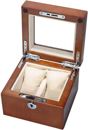 Pure Solid Wood Red Cherry Wood Watch Box Watch Storage Box (Color : Wood Color Cherry Brown red) 2 depend opportunity quicksand brace Slots Watch Box Storage Wooden Glass Case 
