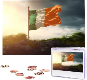 Puzzle 1000 Piece Wooden Jigsaw Puzzles Personalized Picture Puzzle Custom Jigsaw hemlock smother Puzzles for Adult Wedding The Sun Shines on The Flag Jigsaw 