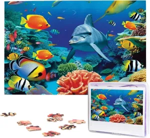 Puzzle 1000 Piece Wooden Jigsaw Puzzles Personalized Picture Puzzle Custom Jigsaw Puzzles for exploration Adult Wedding Tropical Fish Coral Undersea Jigsaw 