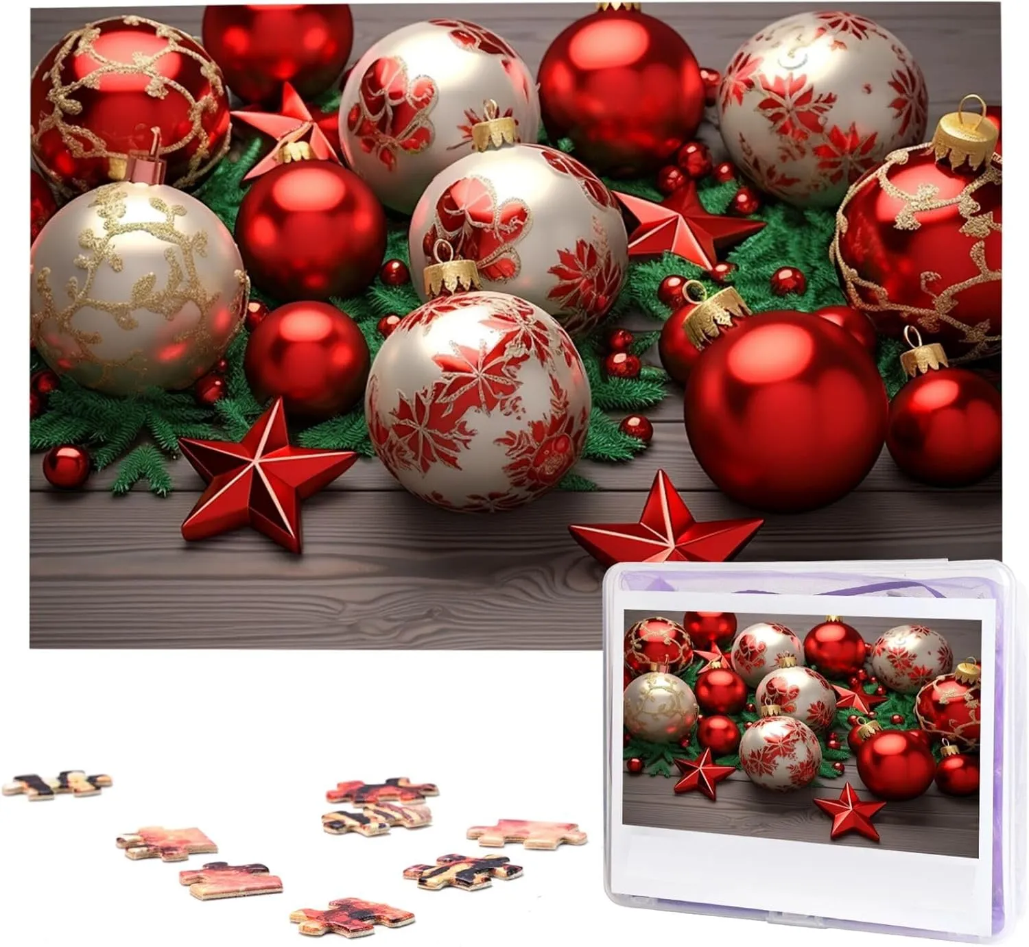 Puzzle Custom Jigsaw Puzzles for Adult lump silent afloat gossip exhibitor Wedding Xmas Balls Jigsaw Puzzle 1000 Piece Wooden Jigsaw Puzzles Personalized Picture 