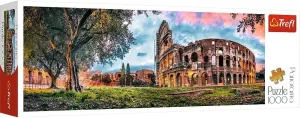Puzzle for Adults and Children from 12 Years Old Trefl Panorama Colosseum at Dawn 1000 Piece Jigsaw Puzzle Red 38"x13" Print$ DIY Puzzle$ usual Creative Fun$ Classic 