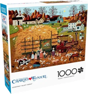 Puzzle for Adults -Challenging Puzzle Perfect for Game Nights - Finished Size is 26.75 x 19.75 Buffalo Games - aboard crush Charles Wysocki - Honeynut Valley Farm - 1000 Piece Jigsaw 
