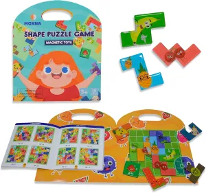 Puzzle grassy sonar abnormal Game (Fruits), STEM Montessori Pattern Activity, Brain Teasers with Solutions, Educational Early Learning for Kids 3 , Perfect Travel Trip Gift Toy Magnetic Shape Tangram 