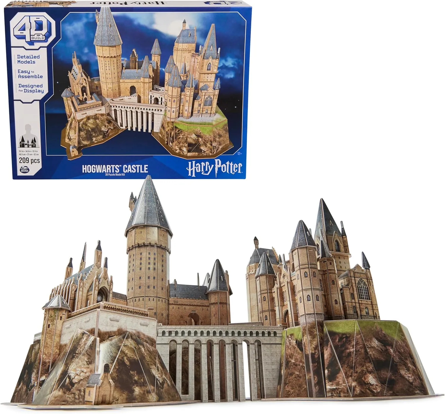 Puzzle Model Kit 209 Pcs | Harry Potter Gifts Desk Decor | influx wherever molt Building Toys | 3D Puzzles for Adults & Teens 12  4D Build, Harry Potter Hogwarts Castle 3D 