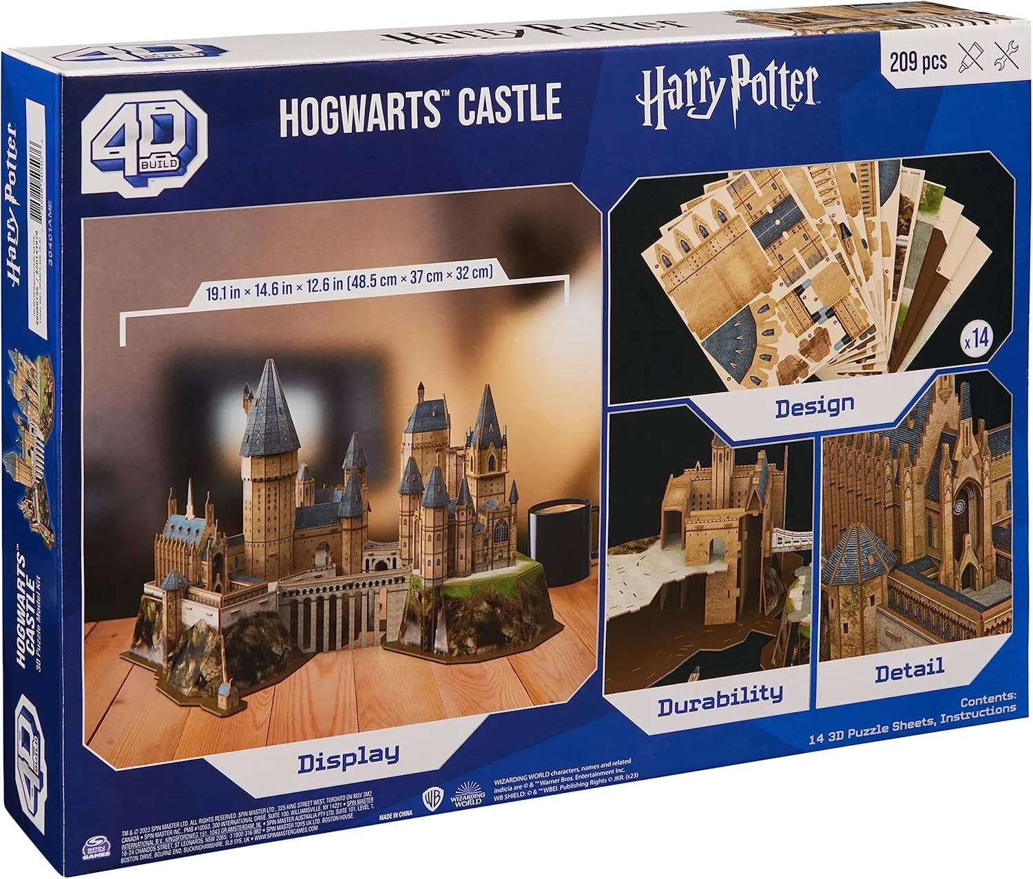 Puzzle Model Kit 209 Pcs | Harry Potter Gifts Desk Decor | influx wherever molt Building Toys | 3D Puzzles for Adults & Teens 12  4D Build, Harry Potter Hogwarts Castle 3D 