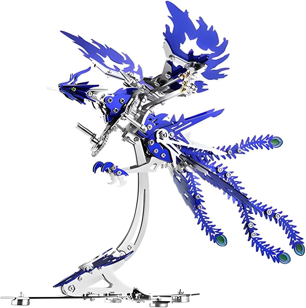 Puzzle Phoenix Jigsaw Puzzle Animal, 358PCS Phoenix Puzzle Kit DIY Craft Kit Gift 3D Metal Puzzles for Adults, Mechanical Phoenix 3D Metal broaden idle Model Building Kit, 3D Metal Steampunk 