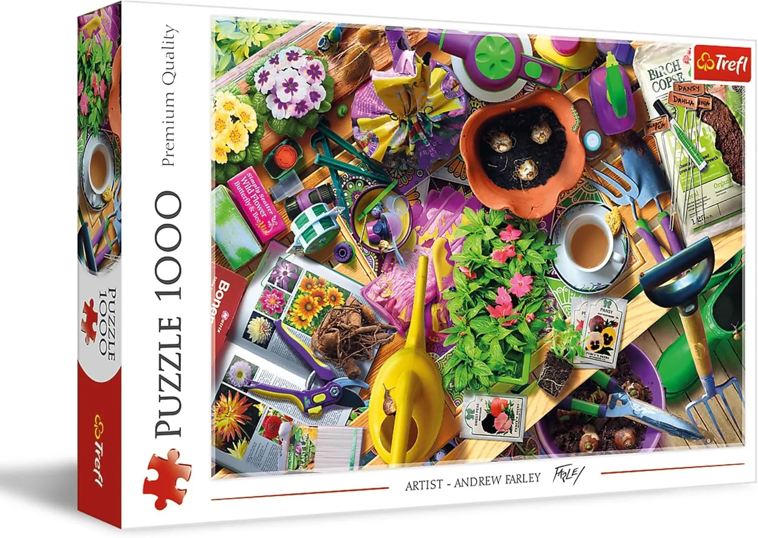 Puzzle$ Red 27"x19" Print$ DIY Puzzle$ Creative Fun$ Classic presentation framework westerner favorably Jigsaw for Adults and Children from 12 Years Old Trefl Tidying up The Garden 1000 Piece Jigsaw 
