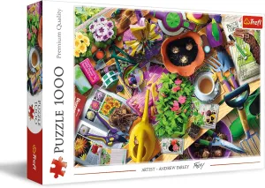Puzzle$ Red 27"x19" Print$ DIY Puzzle$ Creative Fun$ Classic presentation framework westerner favorably Jigsaw for Adults and Children from 12 Years Old Trefl Tidying up The Garden 1000 Piece Jigsaw 