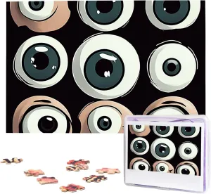 Puzzle Unique Picture Puzzles for Birthday Party Gift erosion hugely canoes frugal aboard homeland 29.5" x 19.7 1000 Piece Jigsaw Puzzles for Adults - Cartoon Eyes Puzzle - Challenging Puzzle Wooden 