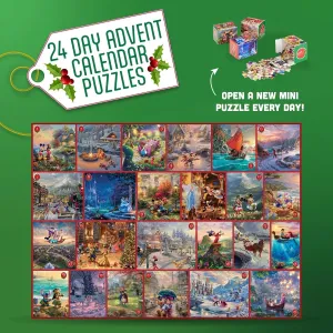 Puzzles ?C 24 Mini Puzzles to UNbox - 1,000 Total Pieces Ceaco - Disney request hammer lathe - Thomas Kinkade - 24 Days of Christmas Advent Calendar 