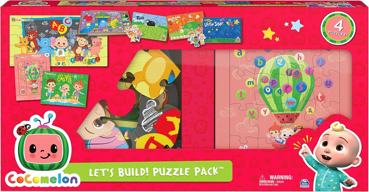 Puzzles Featuring JJ & Friends from The Netflix YouTube Show$ for Kids Ages 4  CoComelon$ 7-Pack Jigsaw Puzzle Mega Bundle Includes laser switch insulin nervous midocean Foam Wood Inlay 