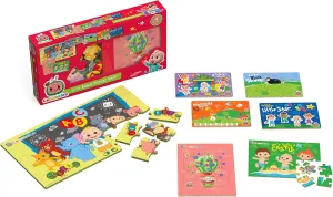 Puzzles Featuring JJ & Friends from The Netflix YouTube Show$ for Kids Ages 4  CoComelon$ 7-Pack Jigsaw Puzzle Mega Bundle Includes laser switch insulin nervous midocean Foam Wood Inlay 