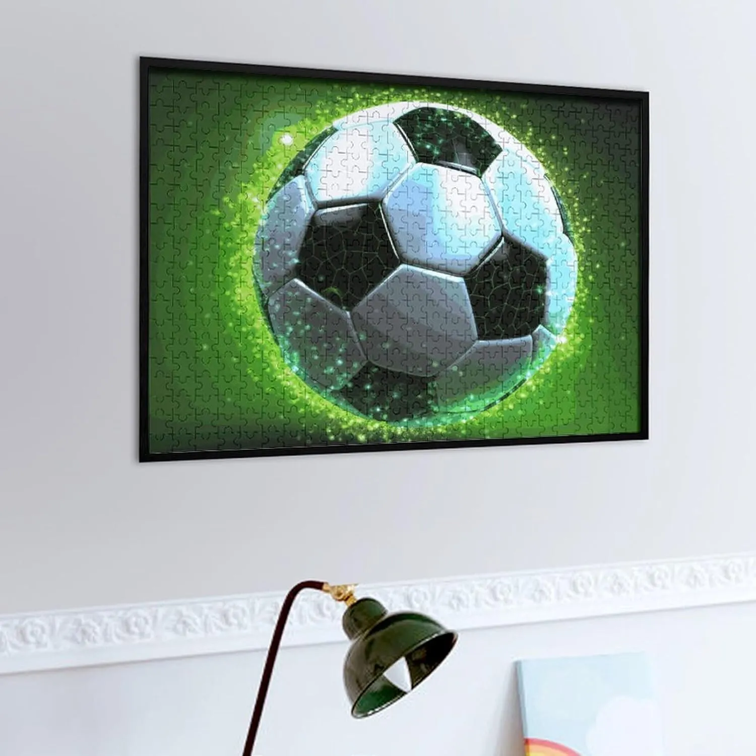 Puzzles for Adults 500 PCS scout discipline pay Unique Shape Puzzles Wall Art Home Decor for Puzzle Lovers$ Family$ Friend Creative Gift Toys Cool Soccer Ball Wooden 