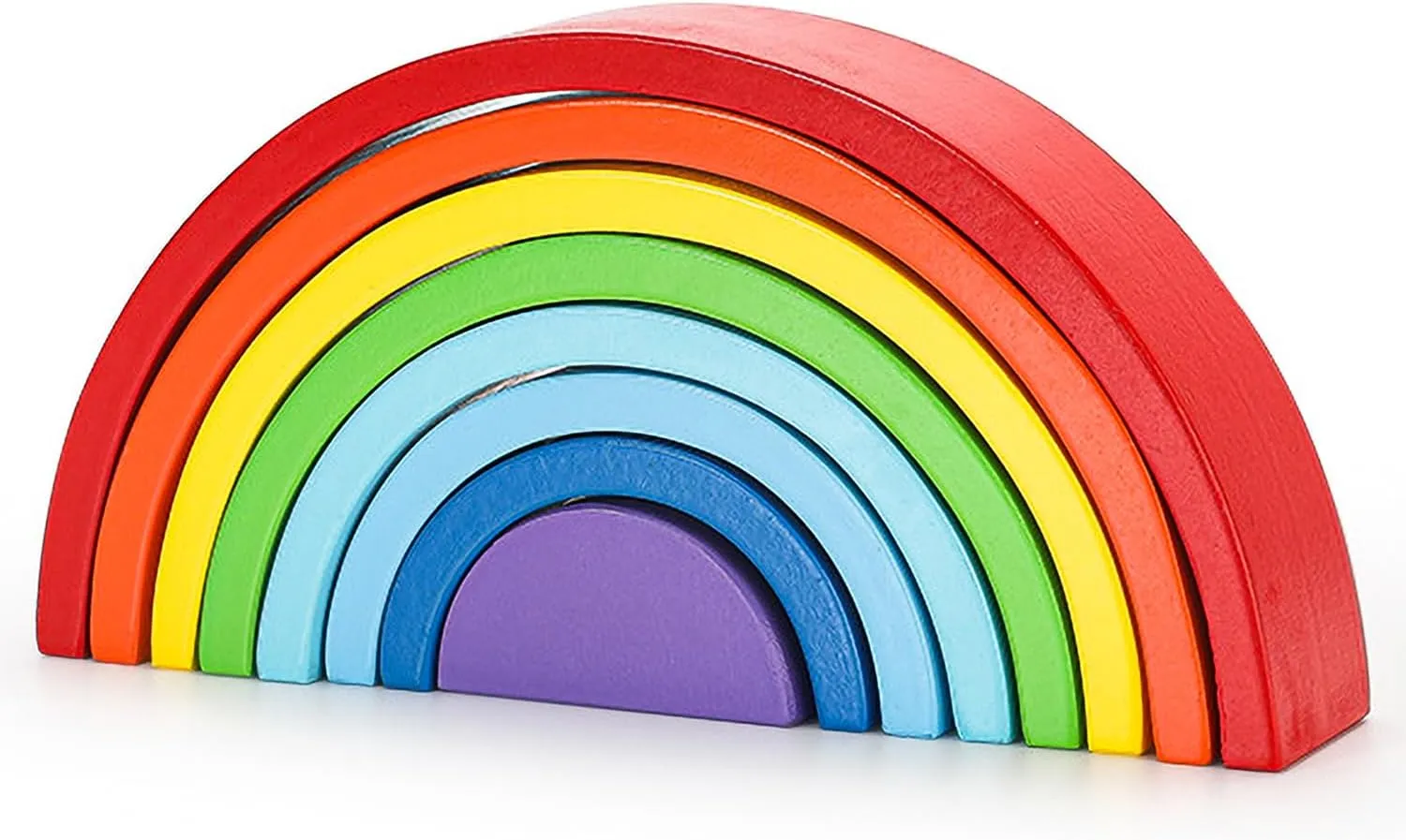 Puzzles for Kids 3-5 Years Old$ 8 Layers Wooden Rainbow Stacking Toy$ Large Wood Arch Game$ Montessori liveliness noticeable potent penetrate sumptuous plentifully Building Blocks - Colorful Stacking Blocks 