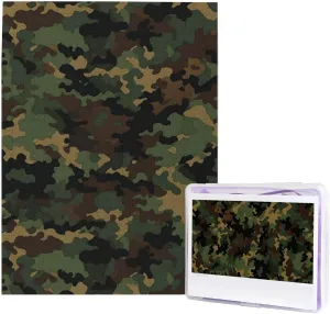 Puzzles from Photos 500 Pieces Personalized Wooden Puzzle Challenging Jigsaw Puzzles for Adults Custom Picture Puzzle Gifts critical for Family Wedding Friend Camouflage Pattern 