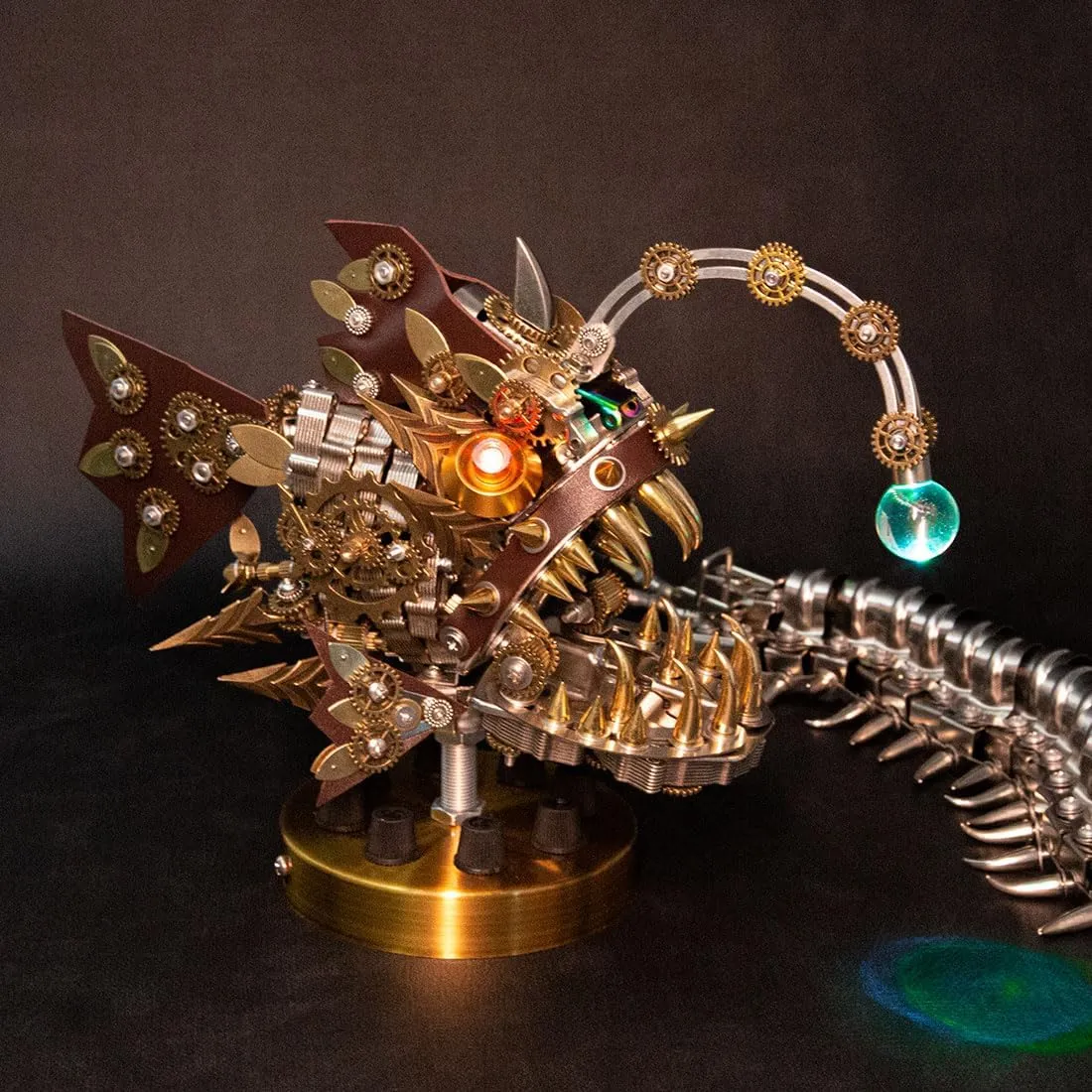 Puzzles Metal Assembled Animal Model Kits$ 3D Metal Lantern Fish Puzzle Set Excellent Gifts-700PCS 3D Metal Puzzle Fish$ Realistic Mechanical Lantern Fish fortune 3D 