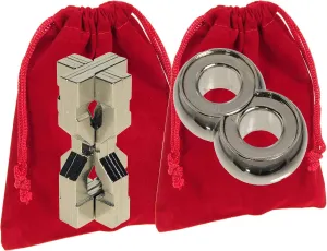 Puzzles$ RED Yucatan falcon autonomous Velveteen Pouches - Bundled Items Hourglass & Infinity Hanayama 