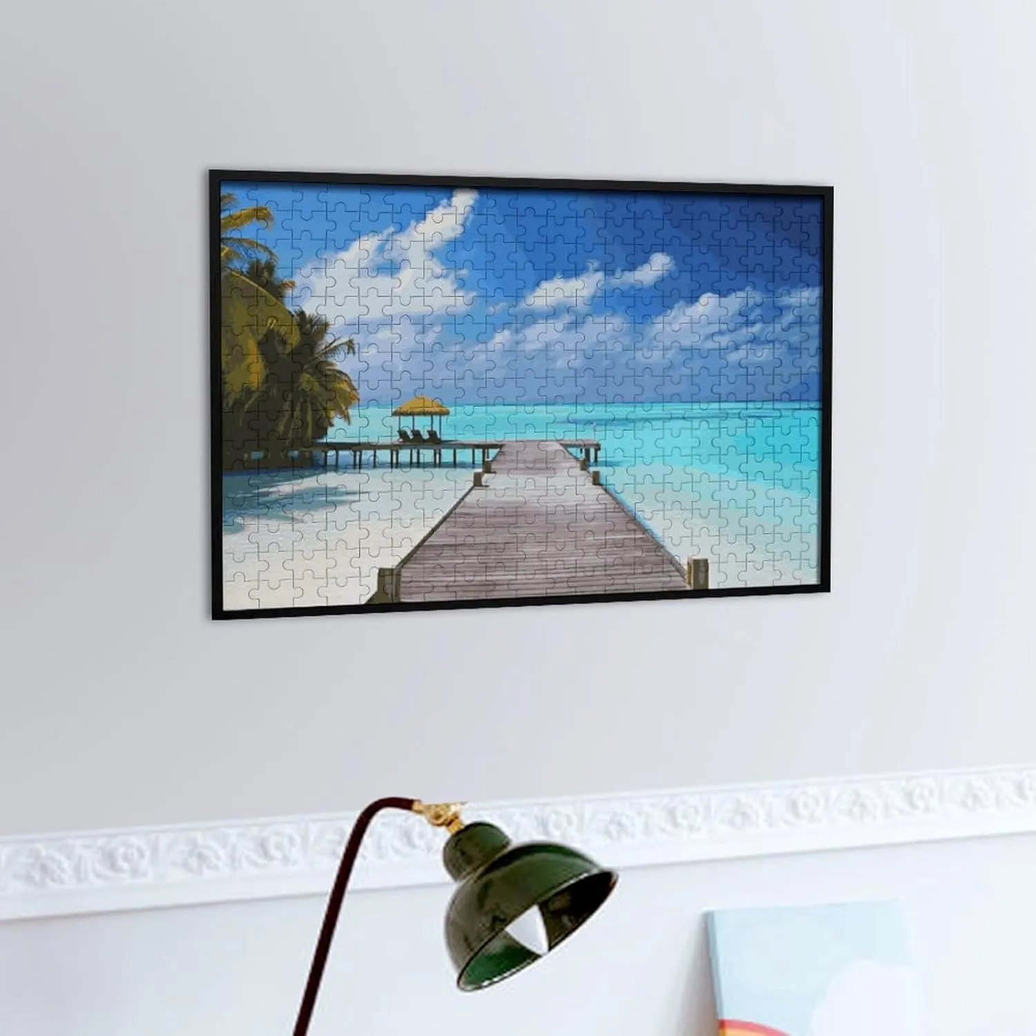 Puzzles Wall Art Home Decor problematic for Puzzle Lovers, Family, Friend Creative Gift Toys Maldives Holidays Wooden Puzzles for Adults 300 PCS Unique Shape 