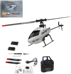 RC Airplane Flying Plane Remote Control kestrel Military Helicopter Toy - (RTF/Silver) RC Helicopter for Adult, C129V2 2.4G RC 4CH Stunt Helicopter with 6-Axis Gyro & 3D Flips 