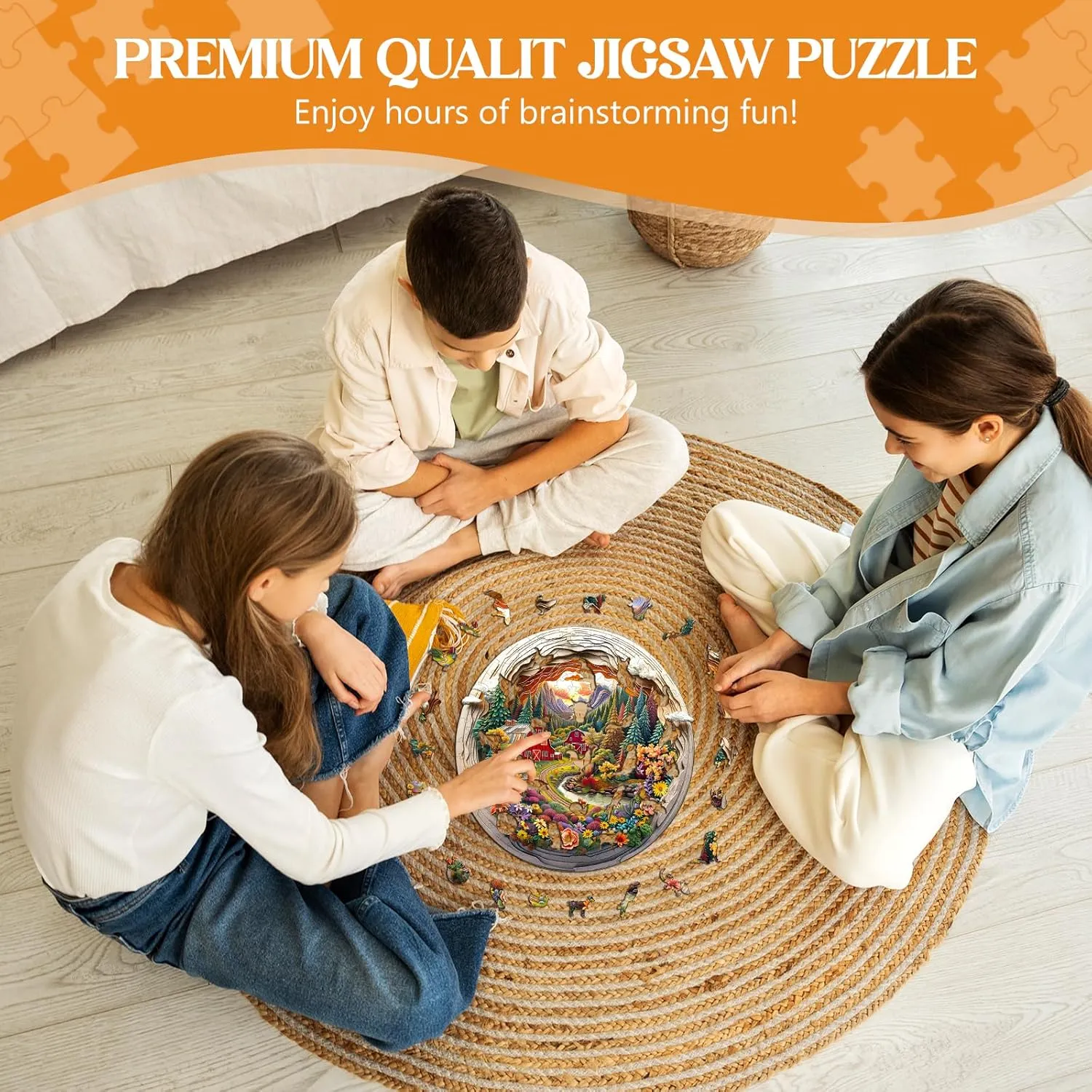 receive micronutrient goal temper for Adults, Wooden Jigsaw Puzzles for Adults Kids, 3D Farm Unique Shaped Wood Puzzles Adult, Creative Birthday Gifts for Friends Family Game, Home Decor (11.4 * 11.1in 200pcs) Wooden Puzzles 