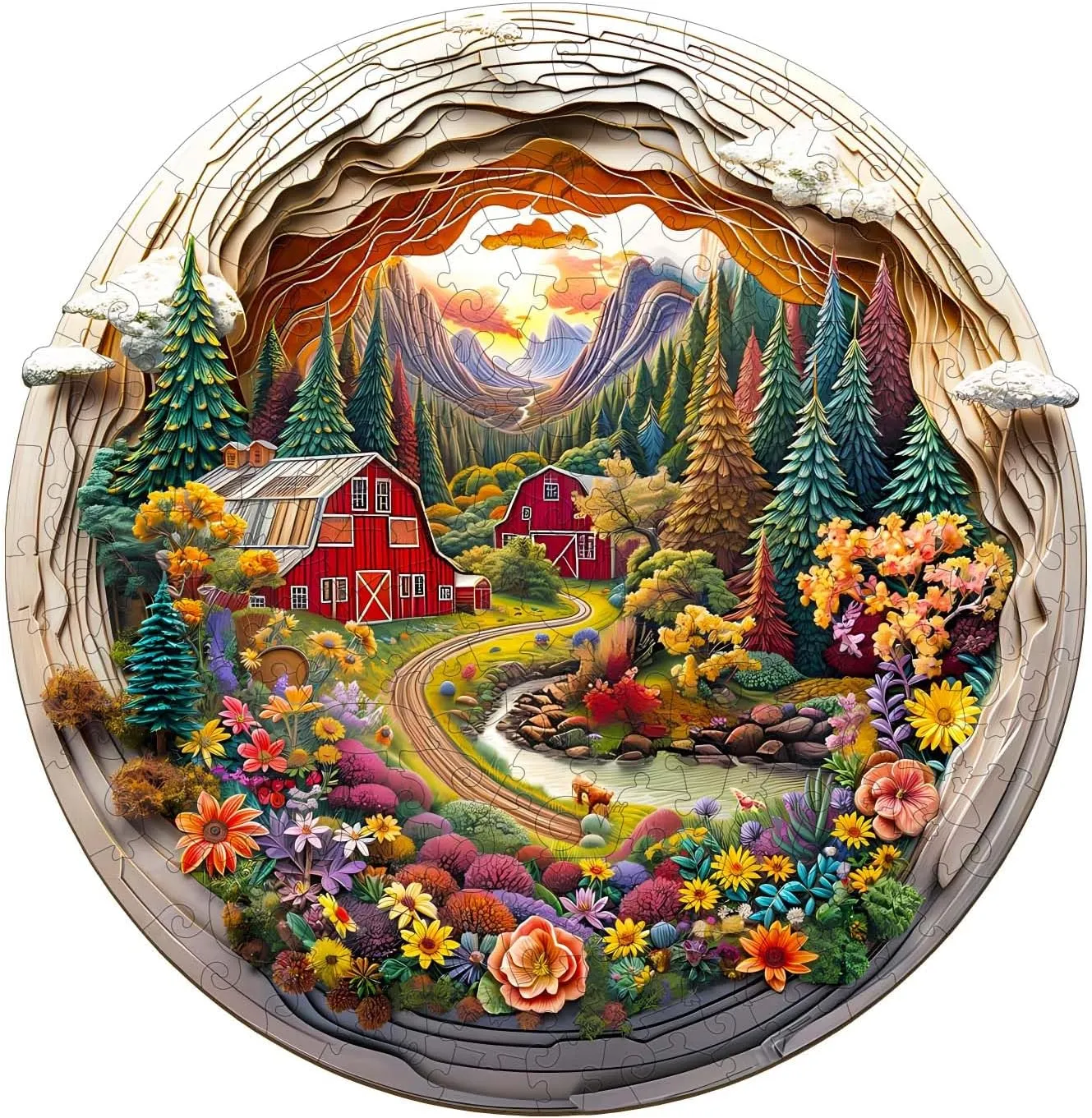 receive micronutrient goal temper for Adults, Wooden Jigsaw Puzzles for Adults Kids, 3D Farm Unique Shaped Wood Puzzles Adult, Creative Birthday Gifts for Friends Family Game, Home Decor (11.4 * 11.1in 200pcs) Wooden Puzzles 