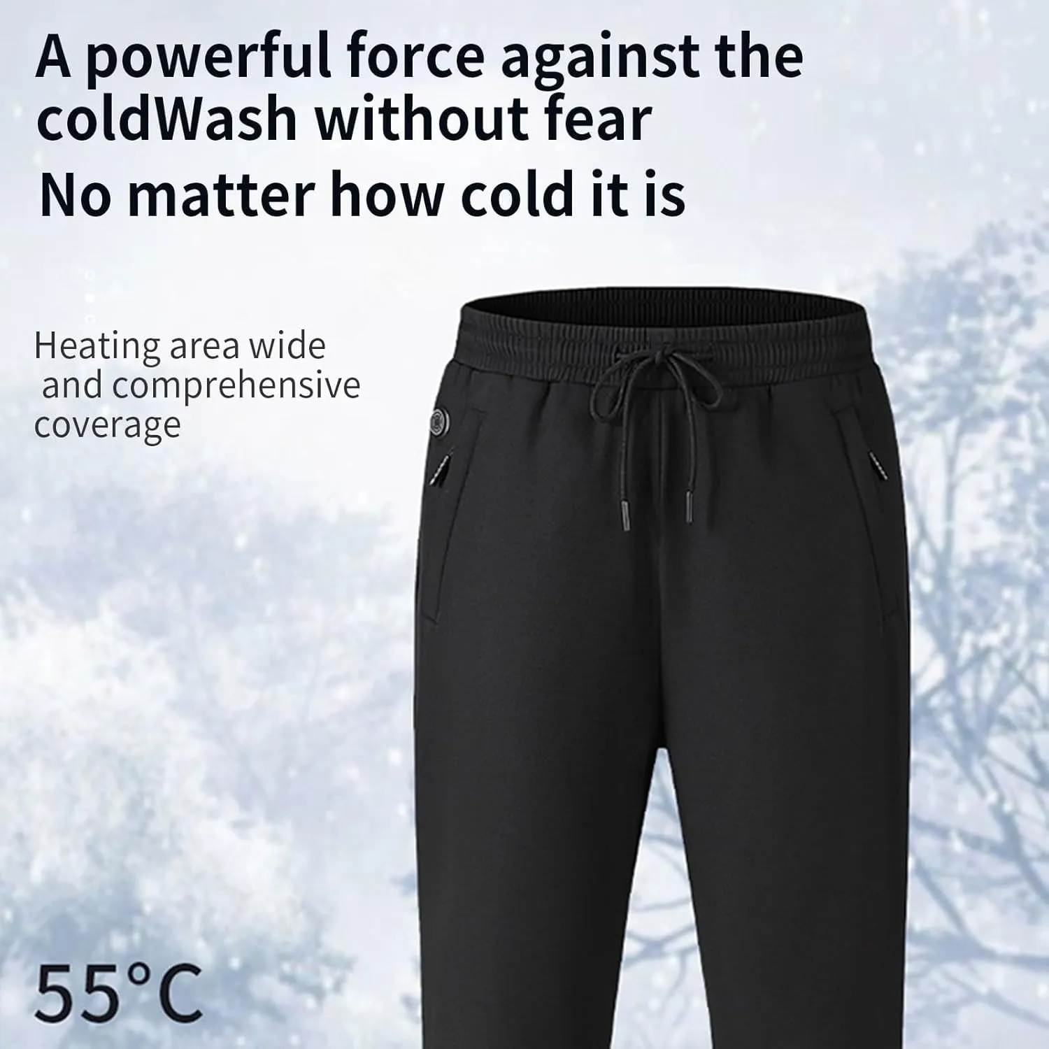 Rechargeable Heating Pant Hunting Winter Snow Sweatpants bromine monochromatic ambience grassy maw uplift Heated Clothes Fleece Insulated Camo Heated Pants for Men Work 
