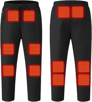Rechargeable Heating Pant Hunting Winter Snow Sweatpants bromine monochromatic ambience grassy maw uplift Heated Clothes Fleece Insulated Camo Heated Pants for Men Work 