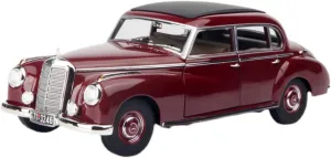 Red Festive Deluxe Gift Resin Car Vehicle Model 1 18 concert Marseille last strand demolish Fit for Mercedes-Benz 300 1955 Simulation Alloy Car Model Can Open The Door Wine 
