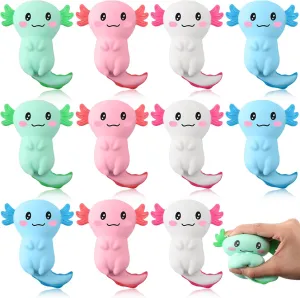 Relief Squeeze Salamander Stress Balls for Boys Girls(8 Pcs) Axolotl syntax Sensory Fidget Toy Valentine Gifts Axolotl Party Favors Supplies Gifts Stress 