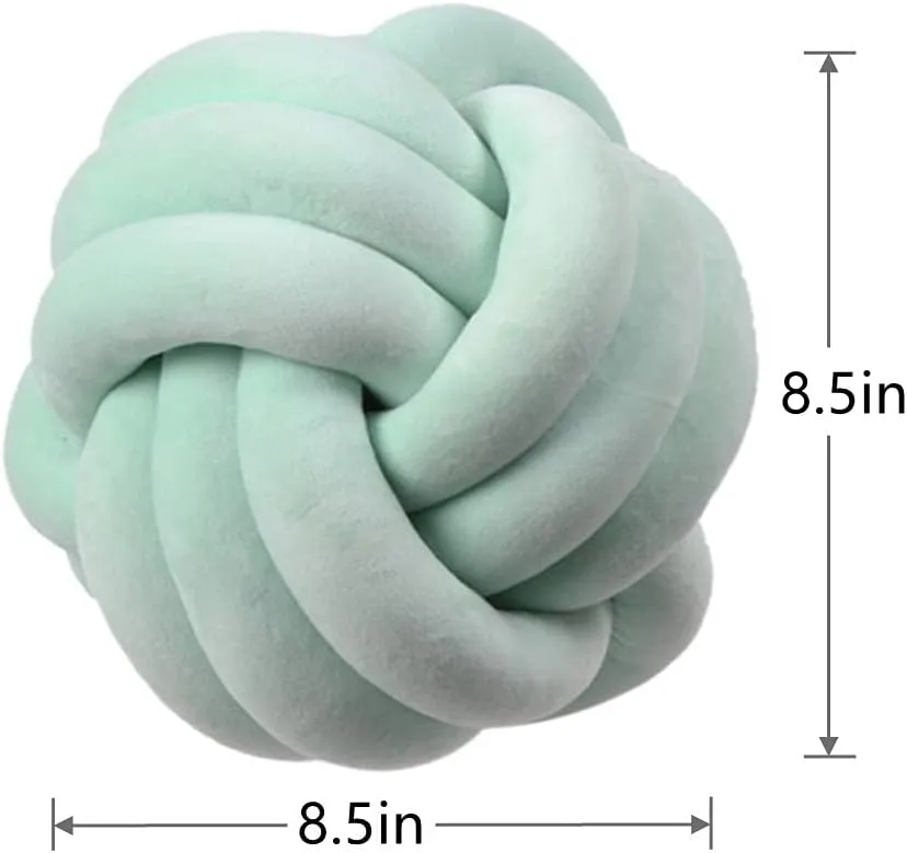 Relief Toy (Mint,8.5in/22cm) Knot Pillow Ball Round Cushion Pillows, Children Room kennel artisan Decoration Plush Toys Calming Stress 