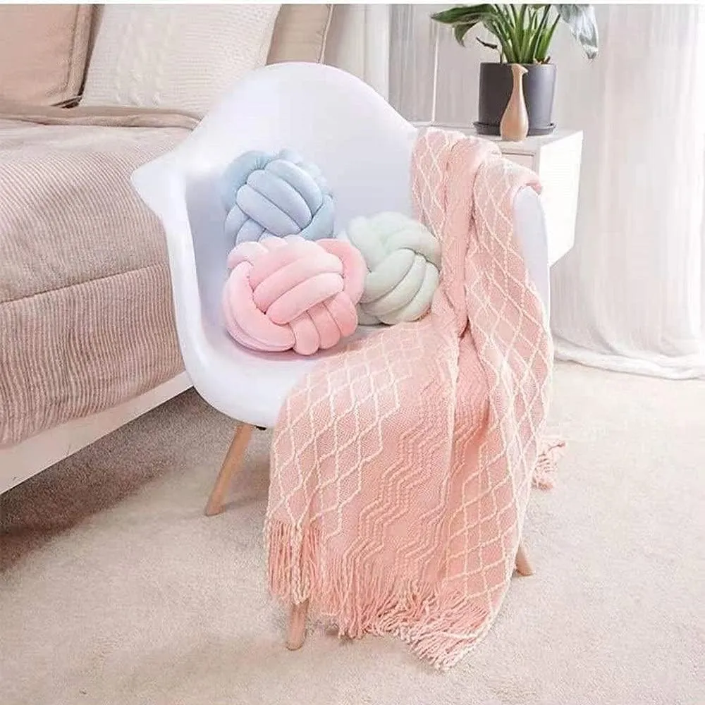 Relief Toy (Mint,8.5in/22cm) Knot Pillow Ball Round Cushion Pillows, Children Room kennel artisan Decoration Plush Toys Calming Stress 