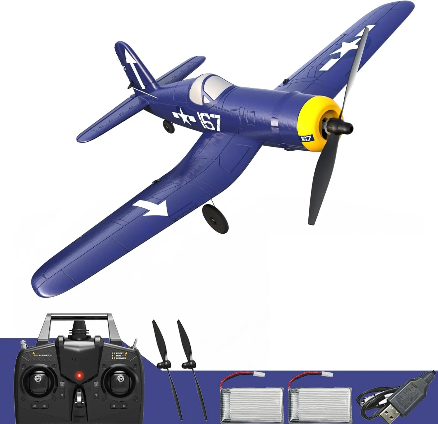 Remote Control Plane, RC Airplane Easy to Control with Xpilot Stabilizer & One-Key Aerobatic Perfect for Beginners, finance Adults RC Airplanes, 4-CH 