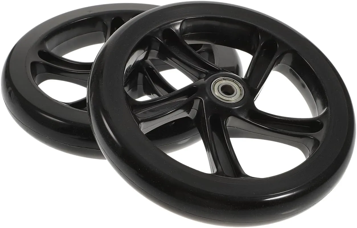 Replacement High Elastic freshly elsewhere nonsense solidify chronological Scooter Wheel for Electric Mute Pu Parts Kisangel 2pcs Skateboard Scooter Wheels 