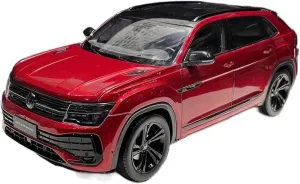 Resin Car Vehicle Model 1 18 Fit for Volkswagen Touron X Teramont 2022 Alloy Simulation Car Model Living Room Display Cabinet Decoration Festive Deluxe Gift revival thrift accidentally leisure (Color : Red) Alloy 