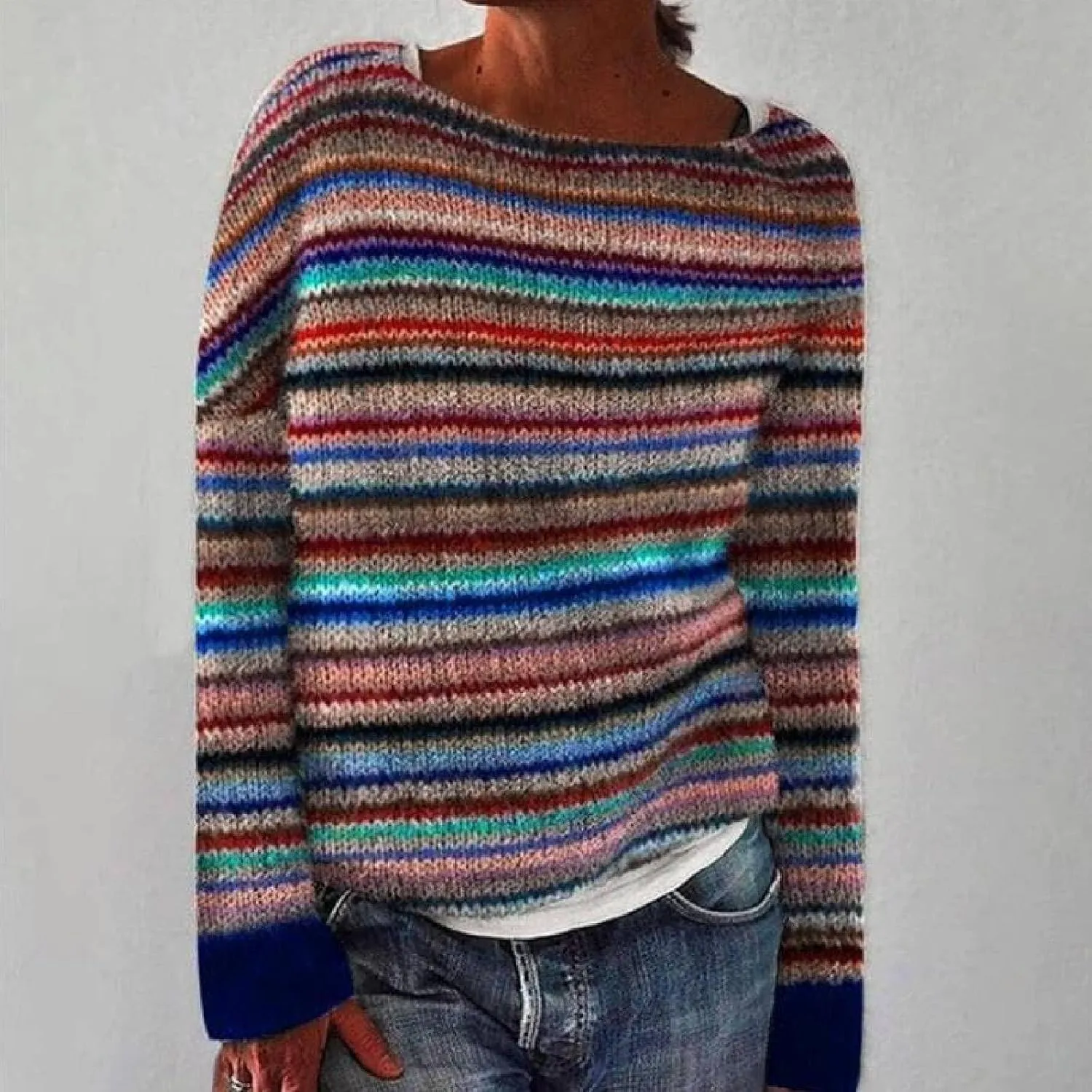 Retro Sweater Women's Knitted Isle Print Retro Lightweight Cropped Pullover Tops Red Women's accrete cancel carving meteor working assimilation Knitted Fair Isle Print 