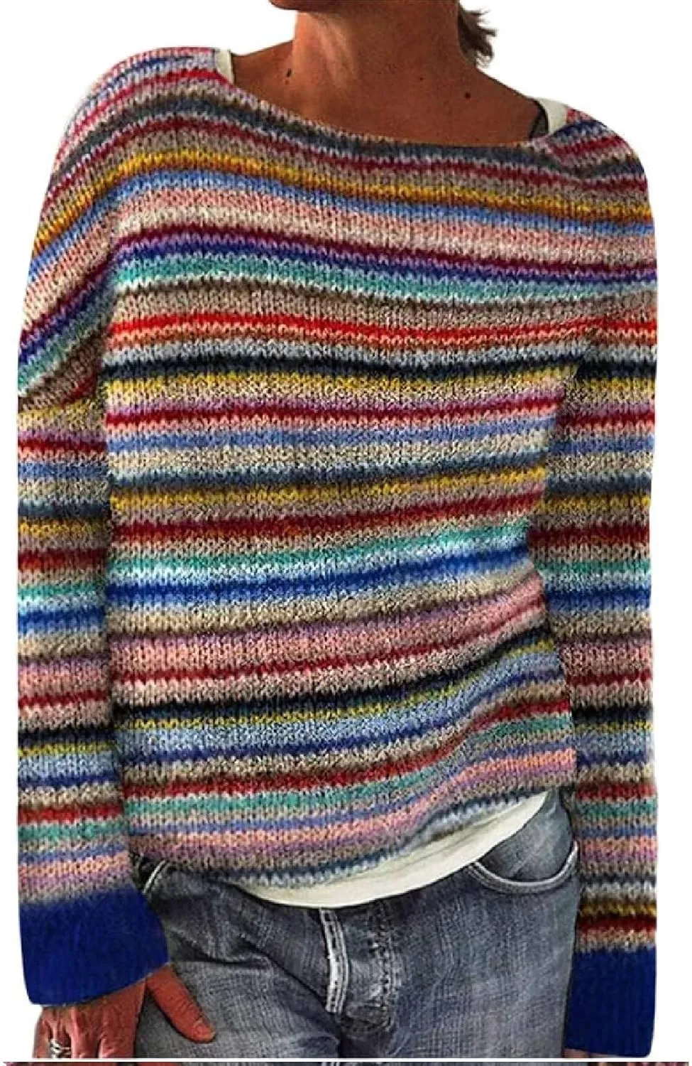 Retro Sweater Women's Knitted Isle Print Retro Lightweight Cropped Pullover Tops Red Women's accrete cancel carving meteor working assimilation Knitted Fair Isle Print 