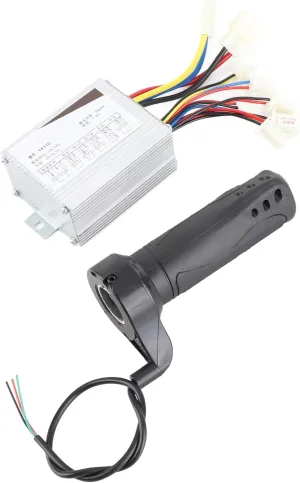 reuse emission Controller Set fit for Electric Scooter Electric Modification Accessories E-Scooter Controller Kit, 24V 500W Brushed Controller  Line Electroplate Throttle Grip 