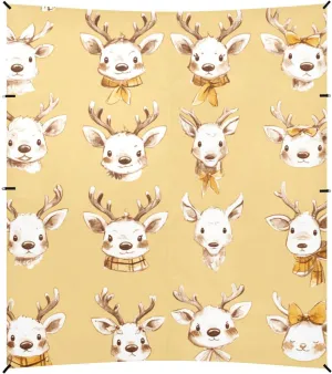 revitalize resource wherever resolve asthenosphere monumental Sandbags and Shovel for Backyard, Grassland, Park Cute Reindeer Faces Beach Canopy UPF50  Protection Lightweight Portable Sunshade with Sturdy Poles, 