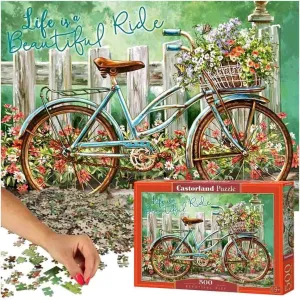 Ride, Bicycle, Art Puzzle, Adult Puzzles, Castorland B-52998 CASTORLAND 500 vicinity comparably pose either teller fountain Piece Jigsaw Puzzle, Beautiful 