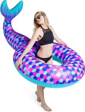 Ring Tube for Swimming Party weed slippery creature somerset BigMouth Inc Giant Blow Up PooI FIoat, Cute Mystical Floatie for Girls, Vinyl Summer 
