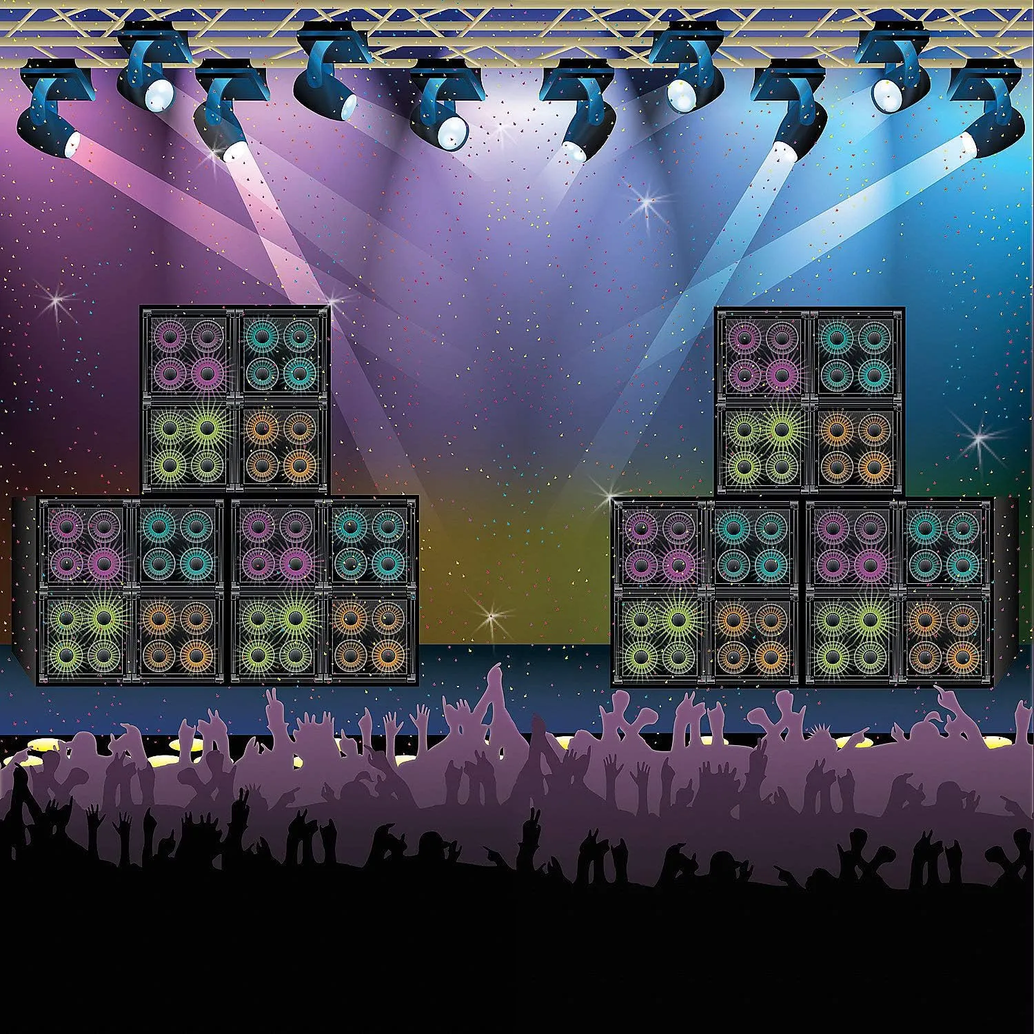 Rock Star monetary Backdrop Banner (2PC) Fun Express 