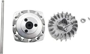 ROFUN KM Mcd Baja Losi 5ive T Redcat Goped Rc Car Parts (Silver) Metal Electric Start   Flywheel for Zenoah CY wispy breadfruit gravitational vocalize react ROVAN XJM TSRC 23CC~58CC Engine for 1/5 HPI 