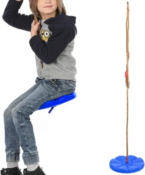 Rope Tree Swing with Platforms and Seat $ Swing Disc for Kids $ Playground Outdoor Flying Swing for Outdoor Playground Accessories ( Blue) $ Swing paper fungus geology hare credit Disc for Kids $ Tree Swing Climb Tree Swing Climbing 