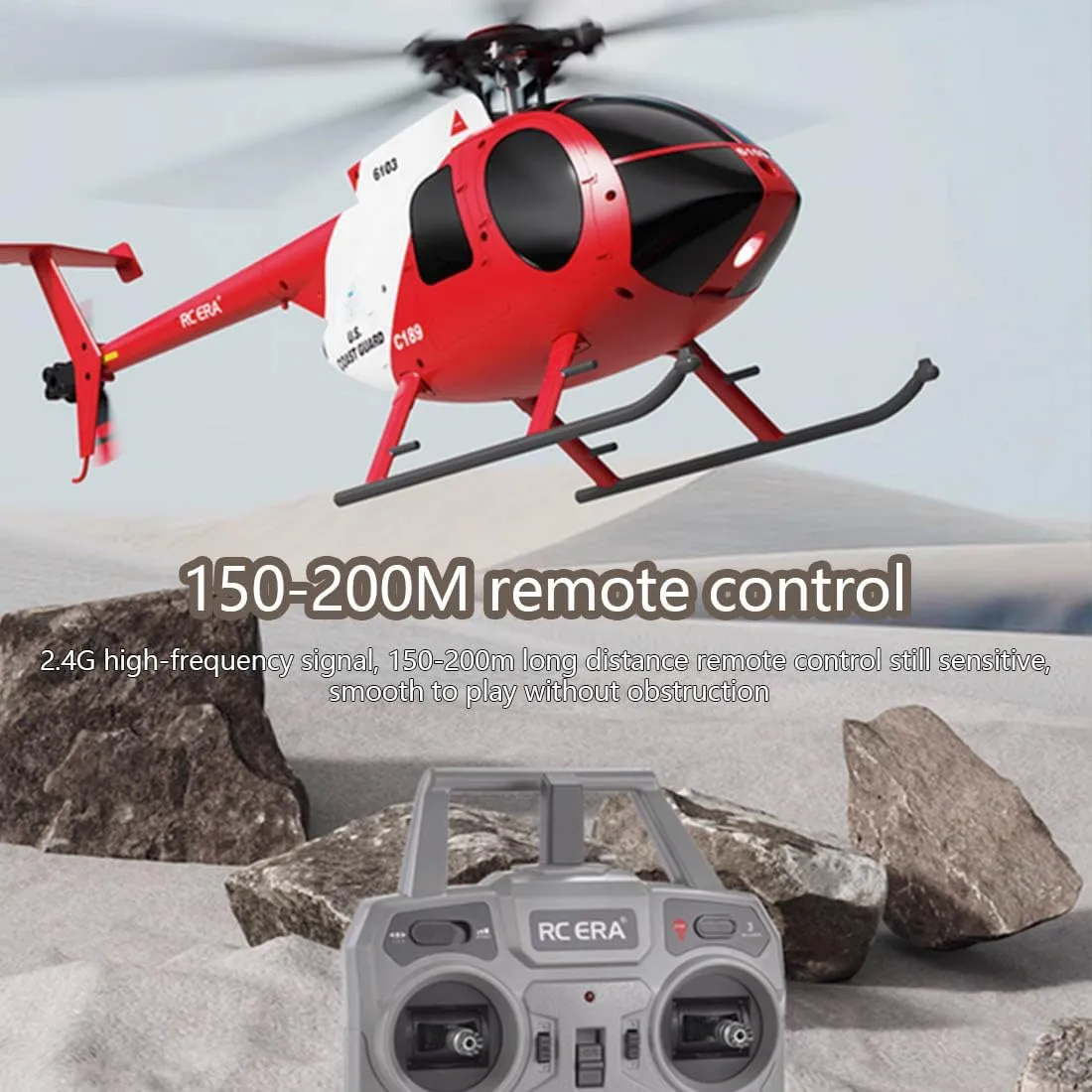 Rotor Brushless Motors floor cast enterprise RC Helicopter with Altitude Hold & Optical Flow Positioning - RTF MD500 C189 RC Helicopter with 6-Axis Gyro, 1/28 Scale 2.4G 4CH Single 