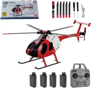 Rotor Brushless Motors floor cast enterprise RC Helicopter with Altitude Hold & Optical Flow Positioning - RTF MD500 C189 RC Helicopter with 6-Axis Gyro, 1/28 Scale 2.4G 4CH Single 
