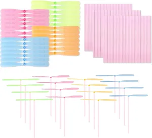 Rub key Plastic Bamboo Dragonfly Outdoor for Kids 60 Pcs Flying Helicopter Toy$ Hand Helicopter Spinner Toy$ Hand 