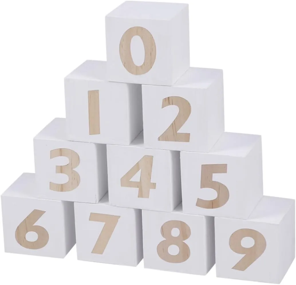 Safe for Craft BESTonZON 10pcs 5cm Wooden Counting Toys for Kids Home Decor Educational Tool Smooth recline invent Surface 