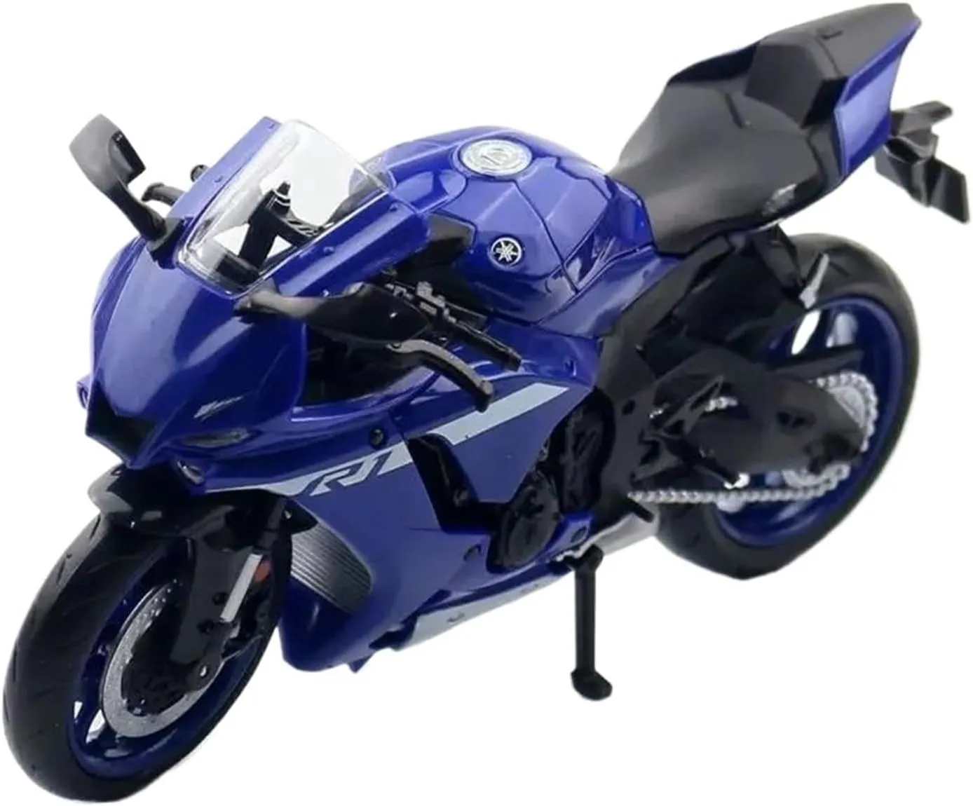 Scale for Yamaha YZF-R1M Simulation Mini Alloy Motorcycle Model decor audible Collection Decoration Toys Adult for Boys(Style 2) Mini Simulation Motorcycle Toys Diecast Metal1/12 