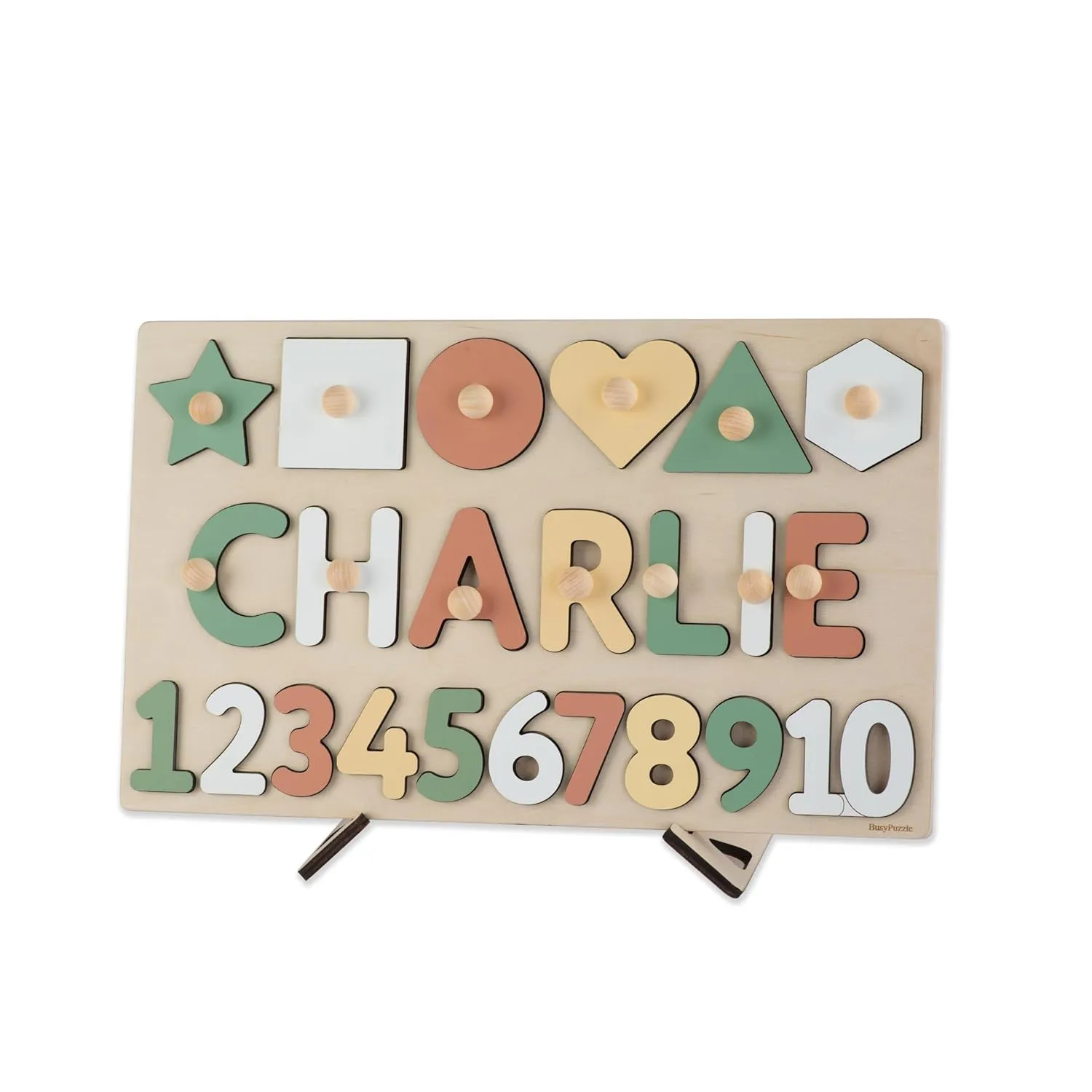 scenario portray microfossil Baby Shower Gift$ Personalized Baby Puzzle$ Nursery Decor Math Name Puzzle With Pegs$ Montessori Toys$ Wooden Name with Numbers and Shapes$ 